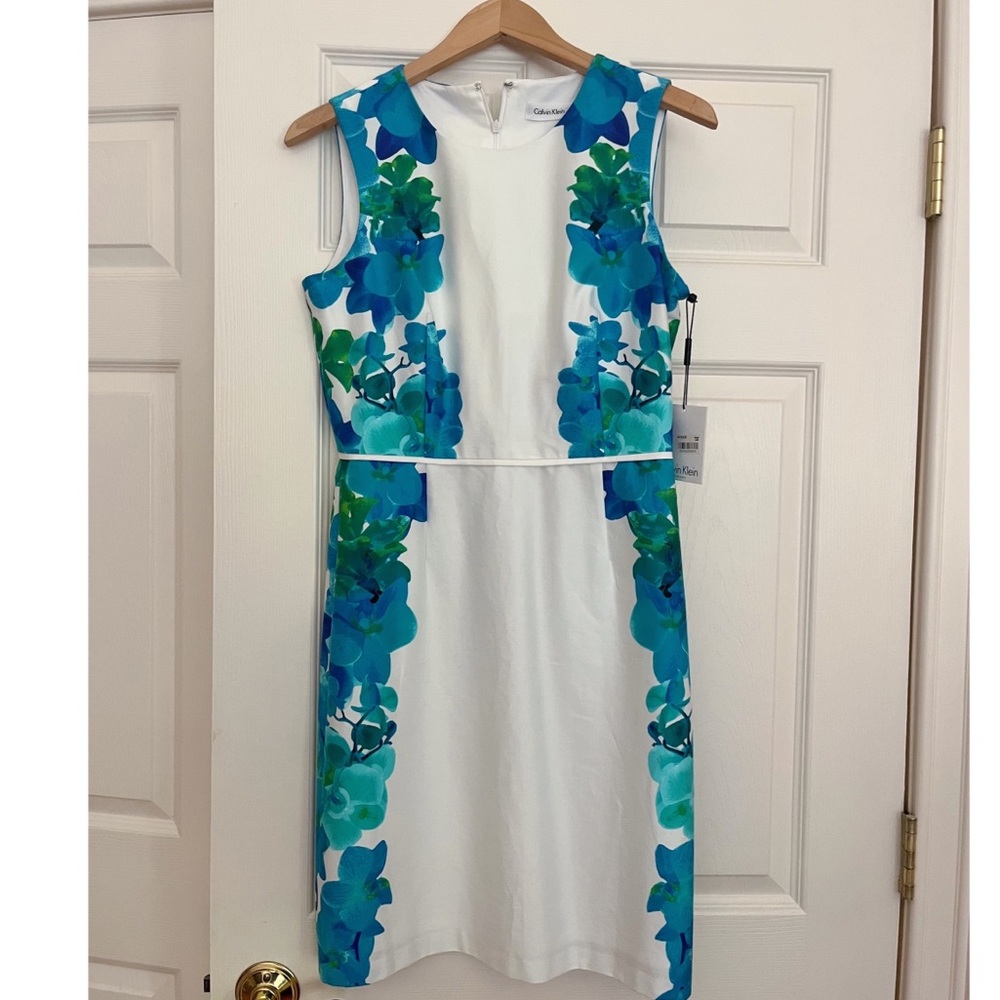 Calvin Klein Dress - Size US4, Blue Floral